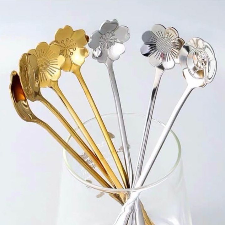 Muỗng, Thìa Khuấy Đồ Uống Inox Không Gỉ Dễ Thương Gấu Thỏ House 510