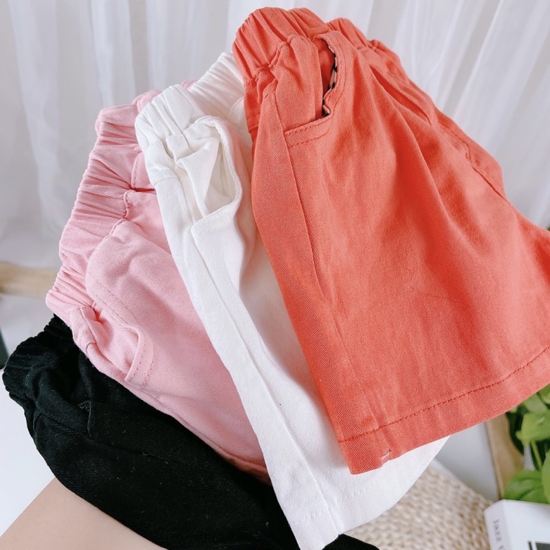 Quần đùi cho bé trai/gái chất kaki mềm đẹp co giãn