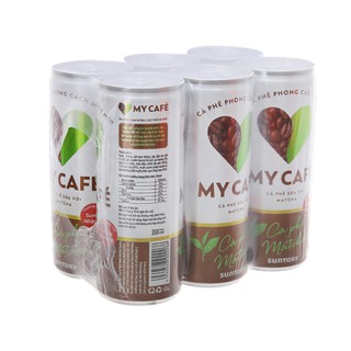 Cà phê Matcha My Cafe lon 235ml (Lốc 6 lon)