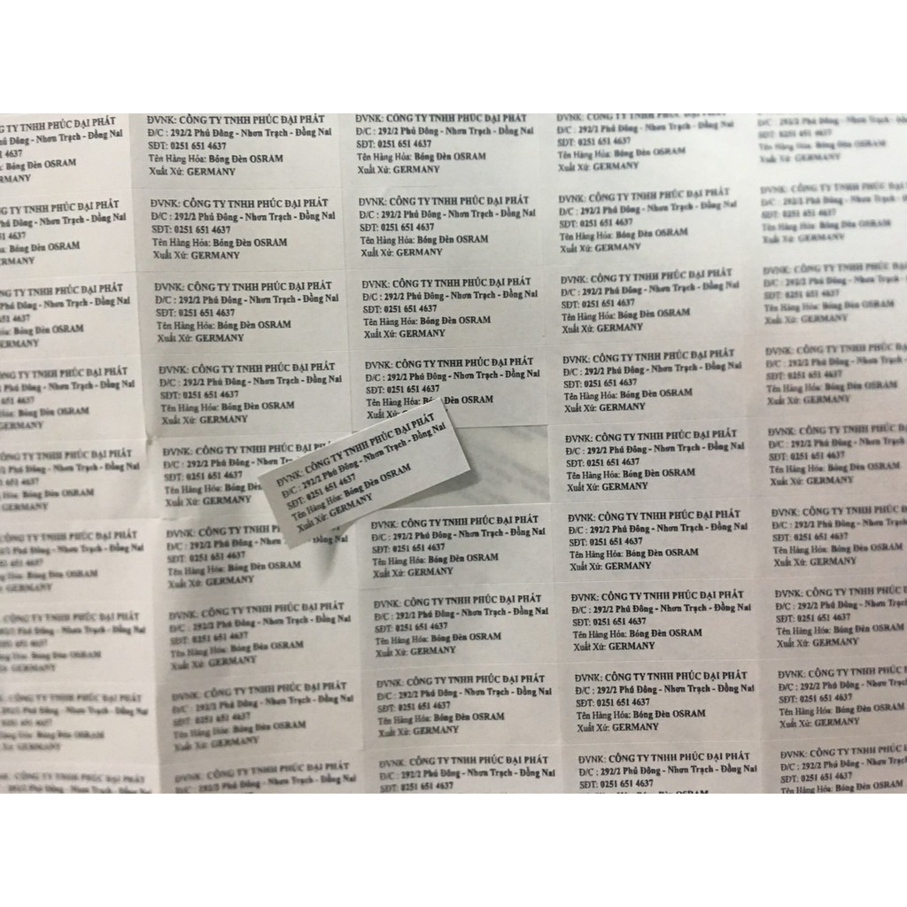 Combo 1000 tem dán 3x2cm