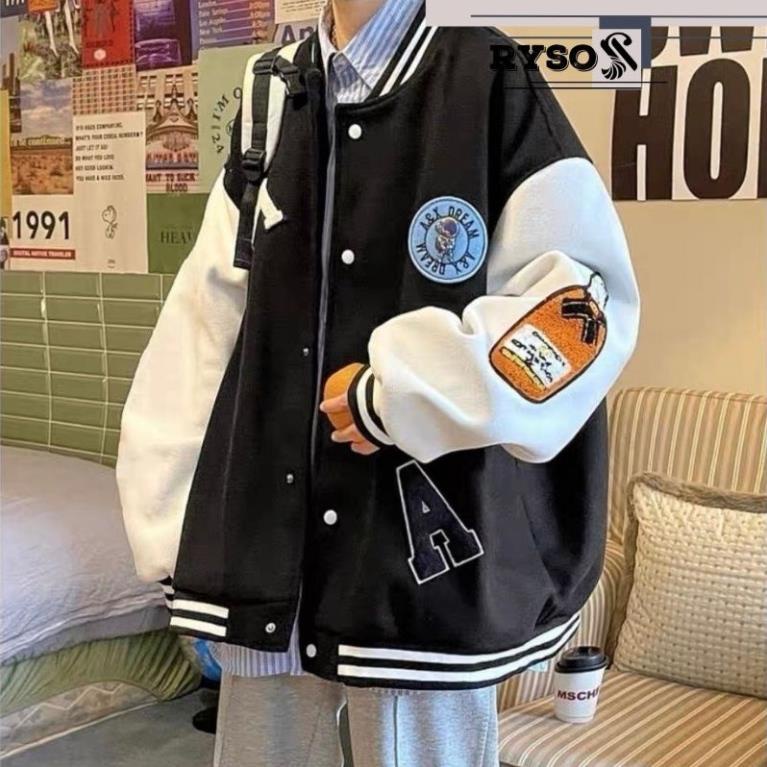 Áo khoác nam bomber chữ M cực hót cực hót-A823