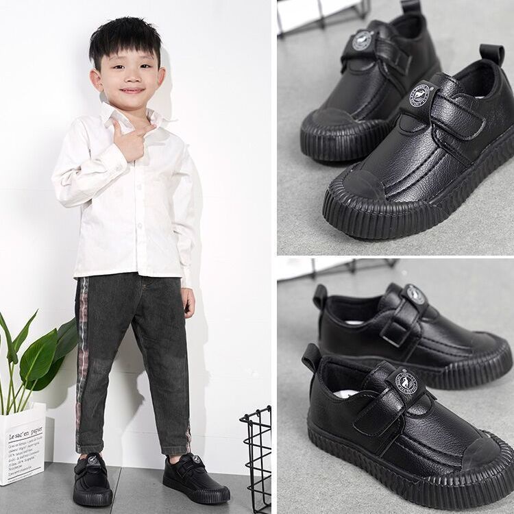 Giày Da Bít Mũi Phong Cách Hàn Quốc Dễ Thương Dành Cho Các Bé