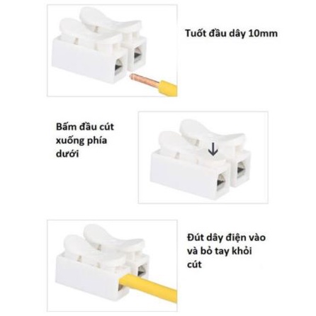 10 cái cút nối (domino) dây điện nhanh, tiện lợi để nối dây điện - Hàng tốt, chống cháy