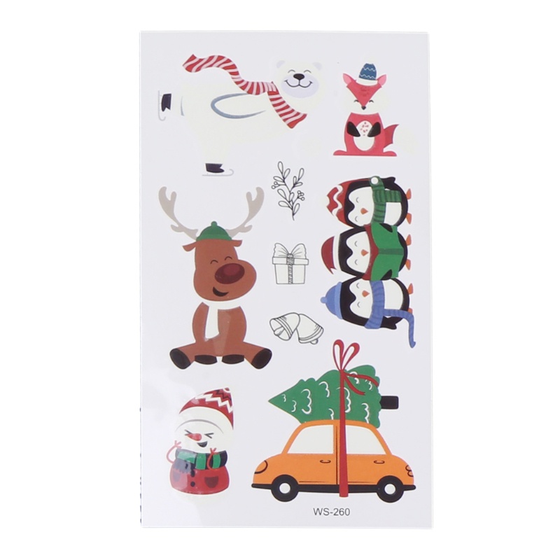 Set 10 Sticker Phản Quang Dán Trang Trí Giáng Sinh Chống Nước