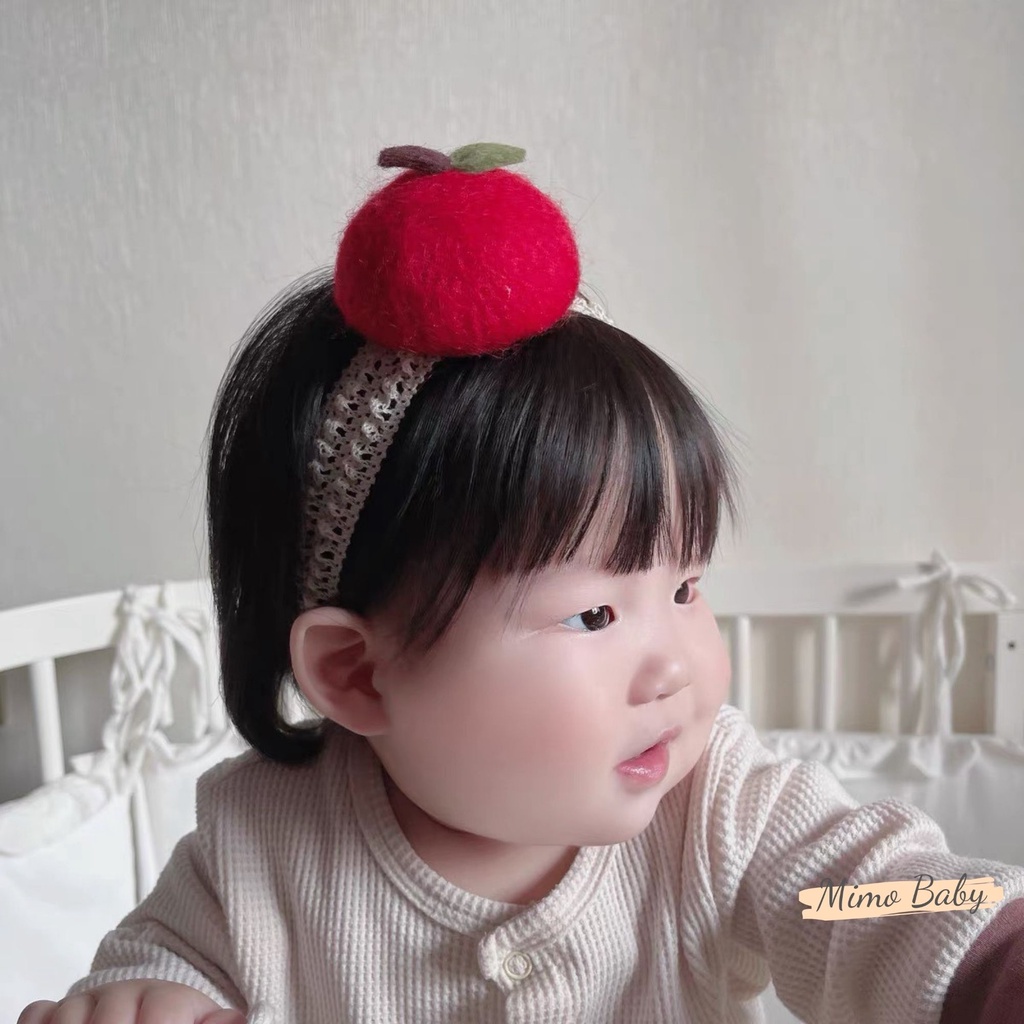 Băng đô turban hình quả cam, quả táo đáng yêu cho bé Mimo baby BD35