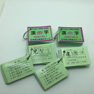 Bộ thẻ tiếng nhật kanji N3 (4 xấp)