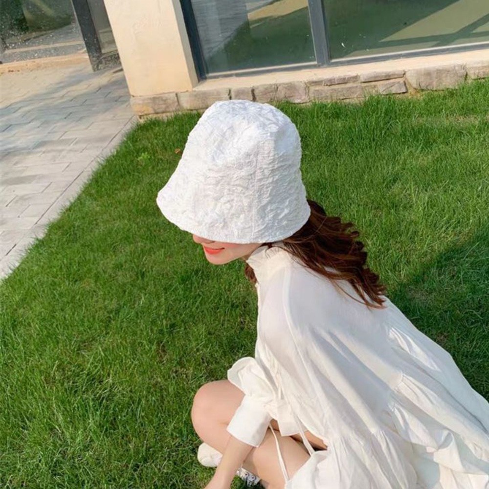 Mũ tai bèo 100% cotton chống nắng, nón bucket siêu nhẹ tạo hình nhăn độc đáo phong cách Nhật Bản Hot Trend M09