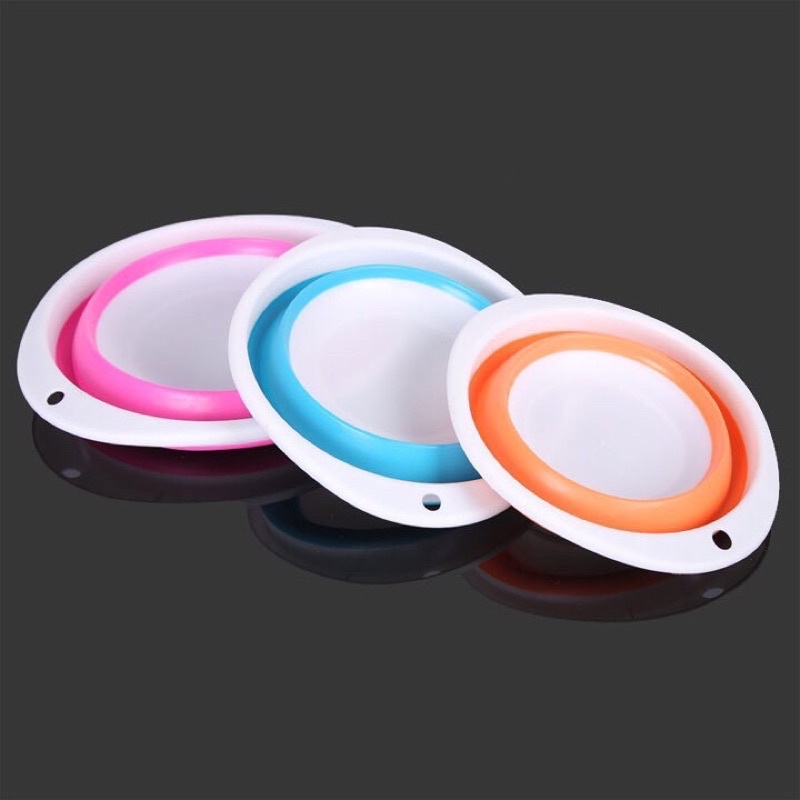 Thau trộn mồi câu cá gấp gọn, 3 size