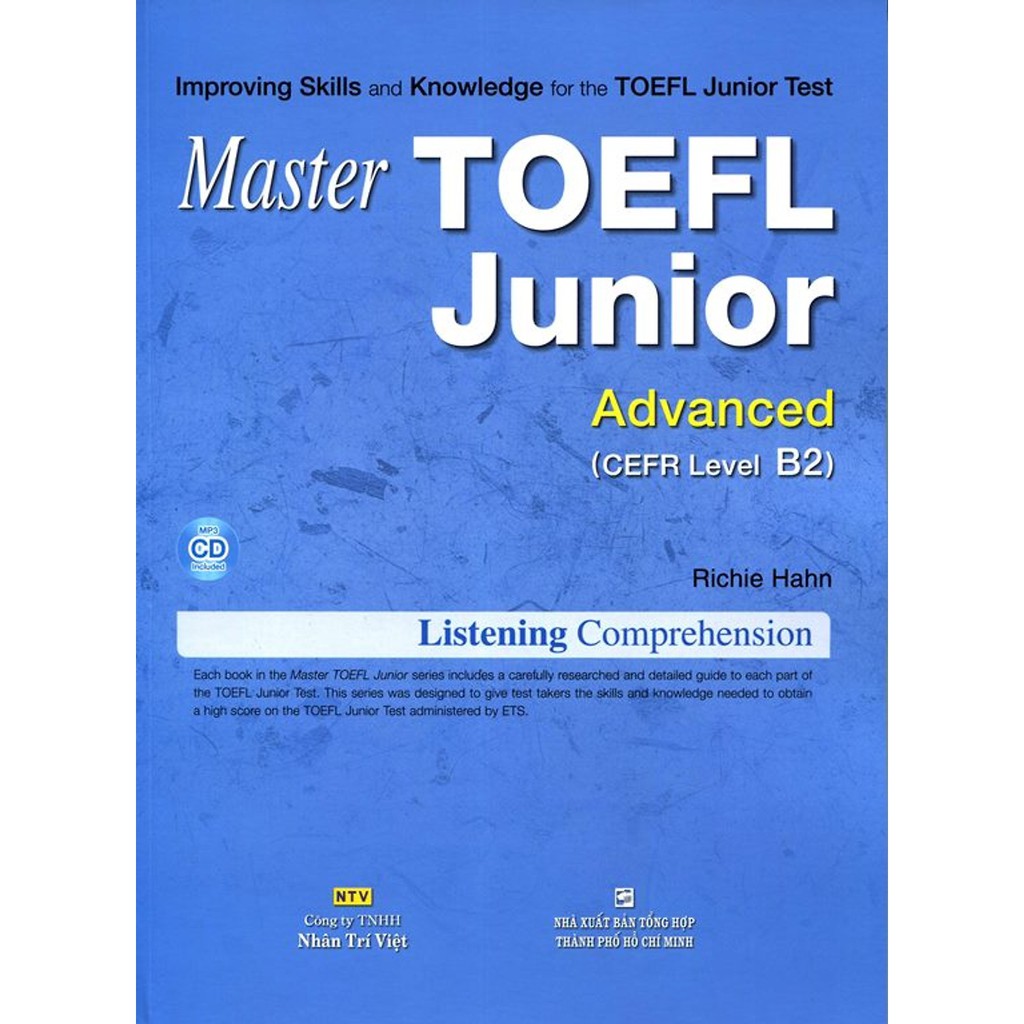 Sách - Master TOEFL Junior Cefr Level Listening Advanced B2 (Kèm CD)