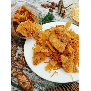 500g cơm cháy lắc khô gà đóng hộp