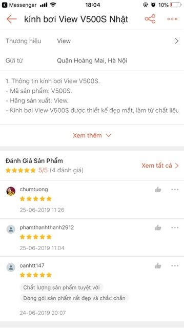 Kính View V500S Nhật (hàng có sẵn, giao hỏa tốc)