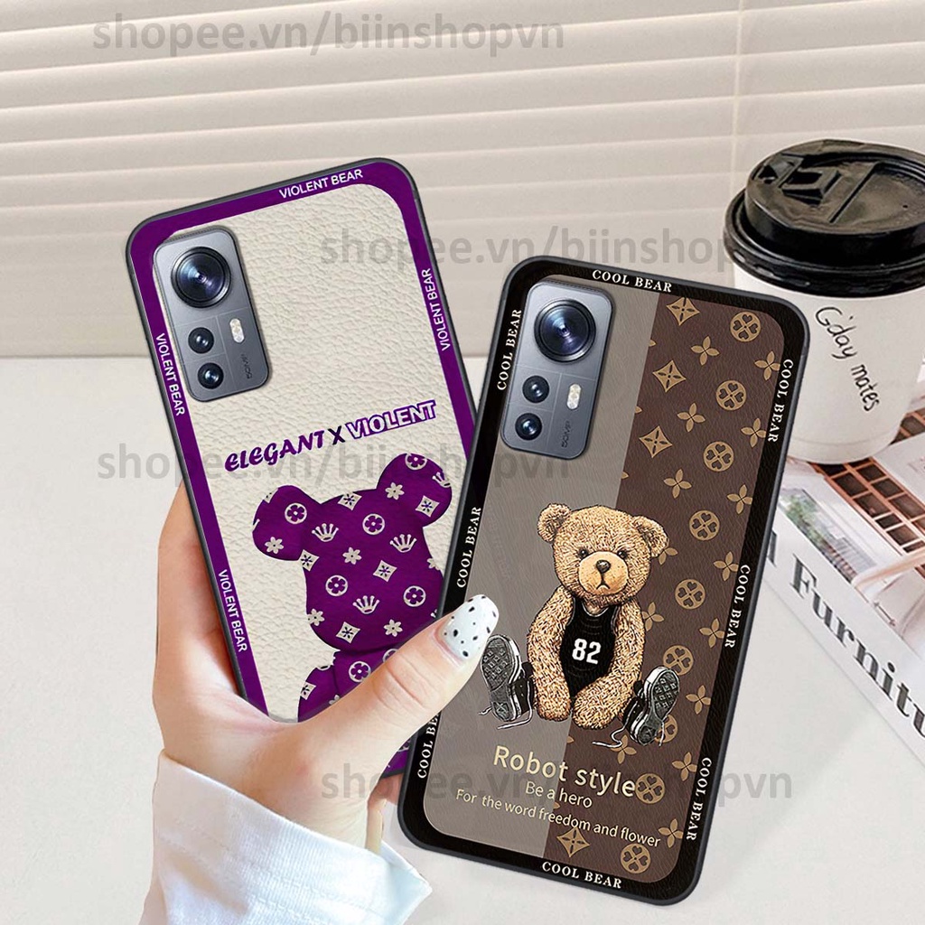 Ốp Xiaomi 12 / Xiaomi 12 Pro hình gấu bear brick đẹp độc lạ, thời trang, cá tính