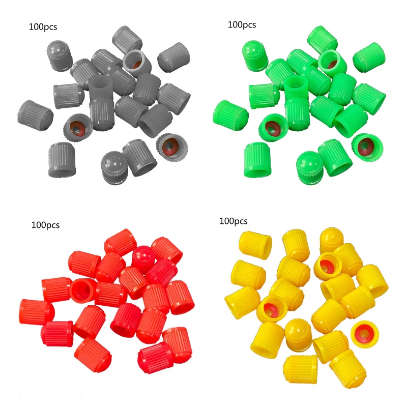 Bộ 100 Nắp Van Bánh Xe Chống Bụi Cho Xe Hơi Xe Máy
