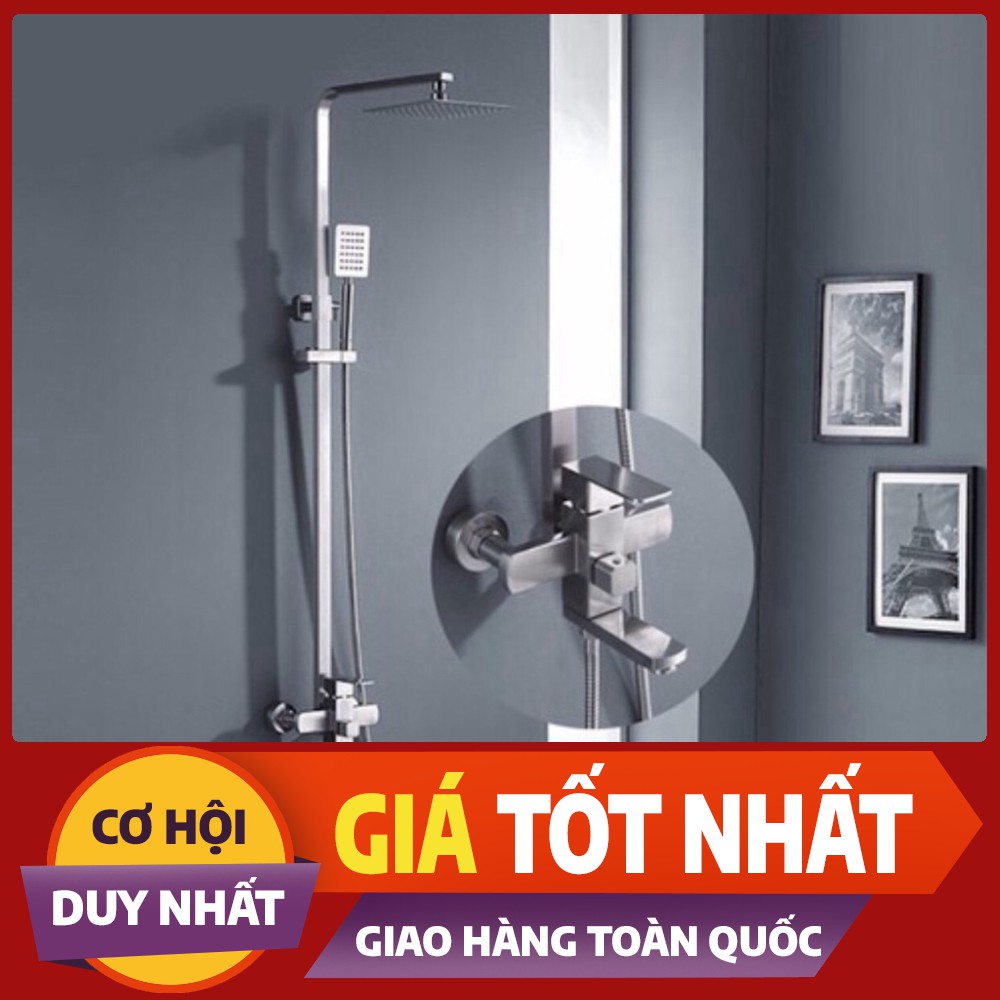 Bộ sen cây vuông Inox 304 nóng lạnh cao cấp SC 16