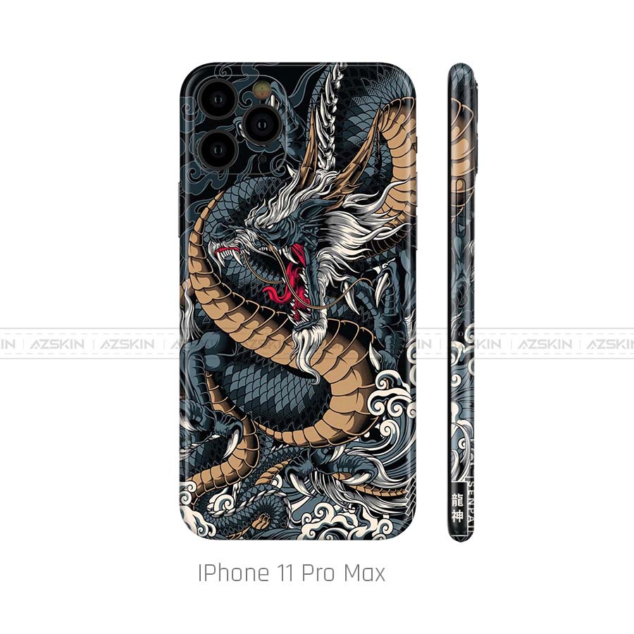 Miếng Dán Skin IPhone Hình Rồng 3D Chất Liệu Film Chính Hãng Oracal |TT125| Khuôn Chính Xác, Công Nghệ In Nổi Bền Màu