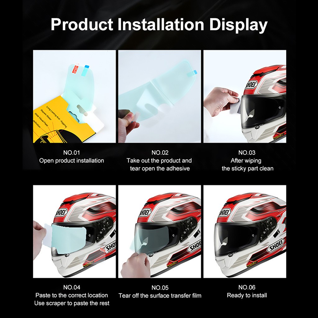 Miếng Dán Ống Kính HD Chống Sương Mù / Nước Mưa / Sương Mù Dành Cho Xe Hơi / Mũ Bảo Hiểm