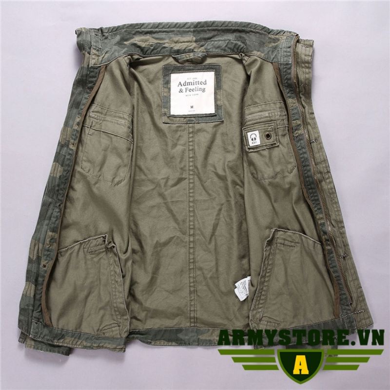 Áo Khoác nam Kaki túi hộp Cao Cấp ARM-938  form Âu