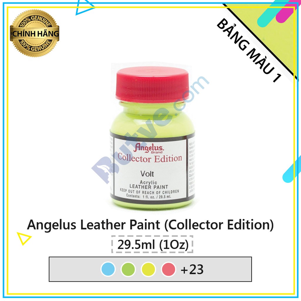 [Bảng màu 1] Màu acrylic vẽ lên da, vải Angelus Leather Paint (Collector Edition) – 29.5ml (1Oz)