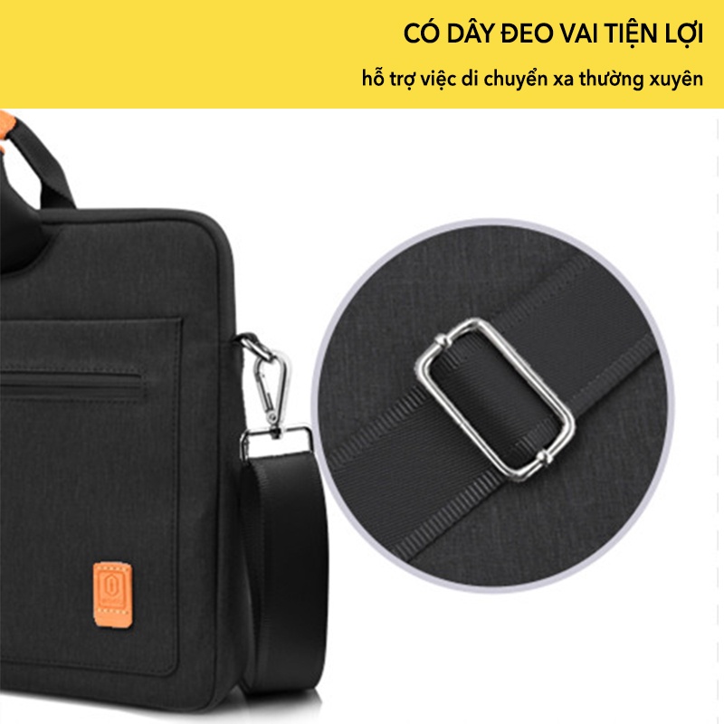 Cặp Túi Xách Đựng Laptop Mácbook SMTech Wiwu Pioneer Shoulder Chống sốc, Chống Nước Có Quai Đeo Tiện Dụng