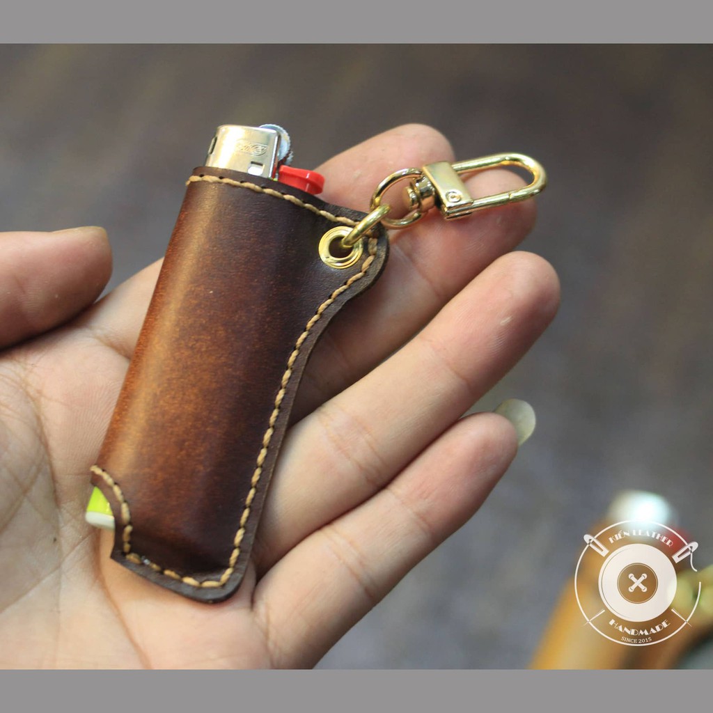 Bao bật lửa da thật 100% by Kiến Leather
