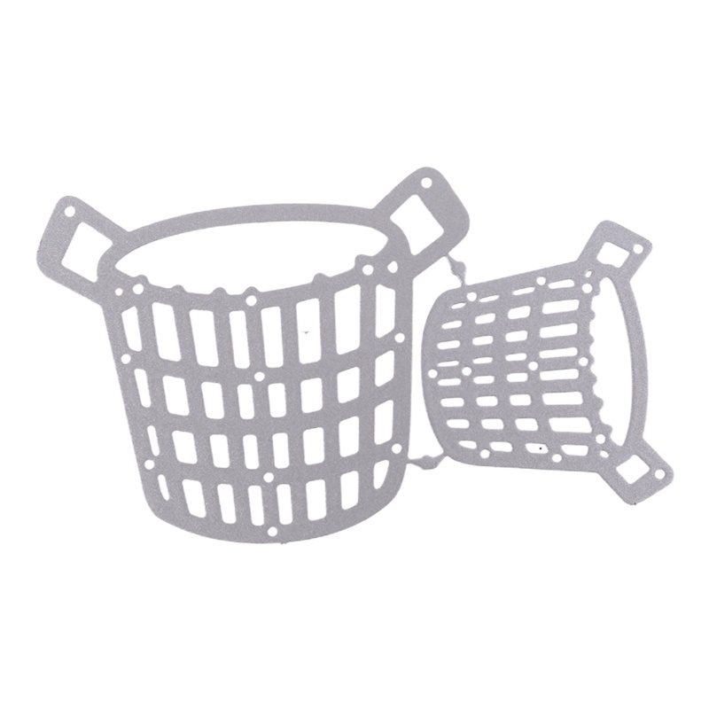 Khuôn Cắt Giấy Kim Loại Hình Giỏ Đựng Hoa Quả Xinh Xắn