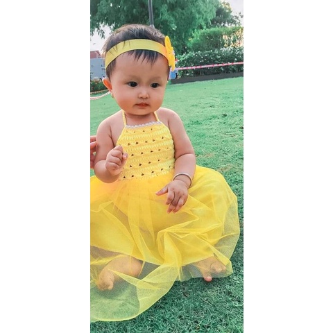 TH Đầm/Váy công chúa tutu dễ thương cho bé gái - Yếm len ngọc