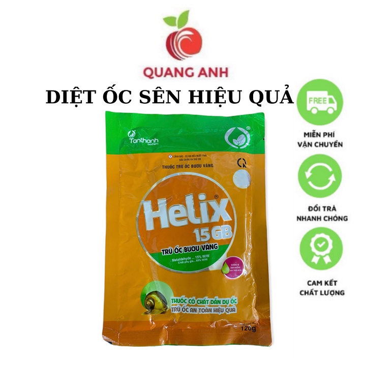 Thuốc Diệt Trừ Ốc Sên - Ốc Bưu Vàng HELIX15GB Gói 120gr