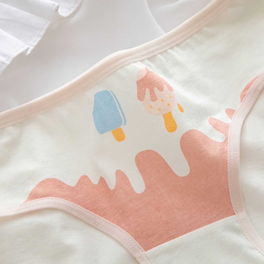 Quần lót nữ cotton thấm hút mồ hôi kháng khuẩn khử mùi tôn dáng họa tiết dễ thương DEVARI L211
