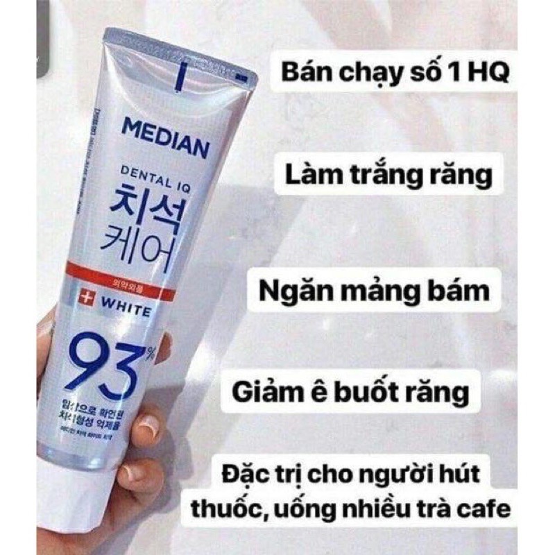 Kem đánh răng trắng sáng MEDIAN DENTAL IQ 93% 120g NCC Shoptido