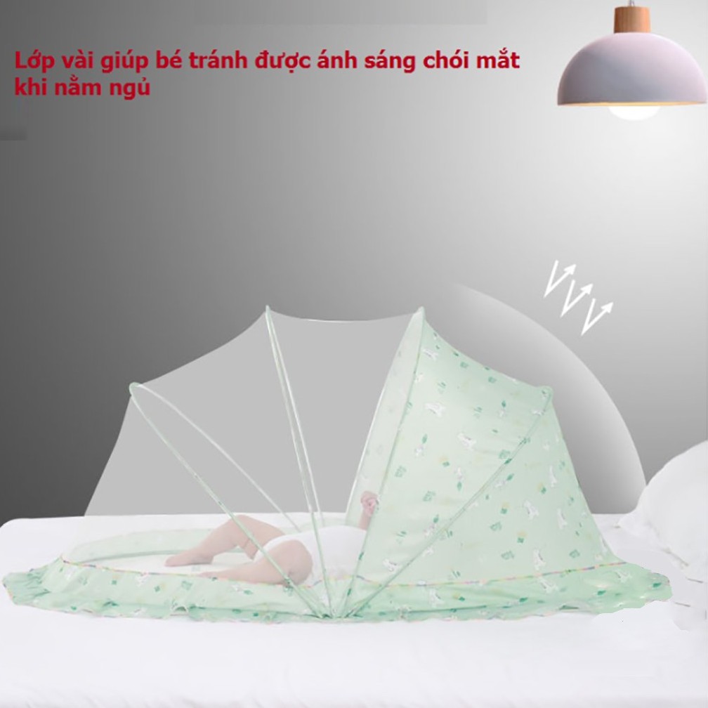 mùng chụp cho bé chống muỗi ,Màn chụp cho bé gấp gọn, dùng cho giường và nôi cũi loại 1