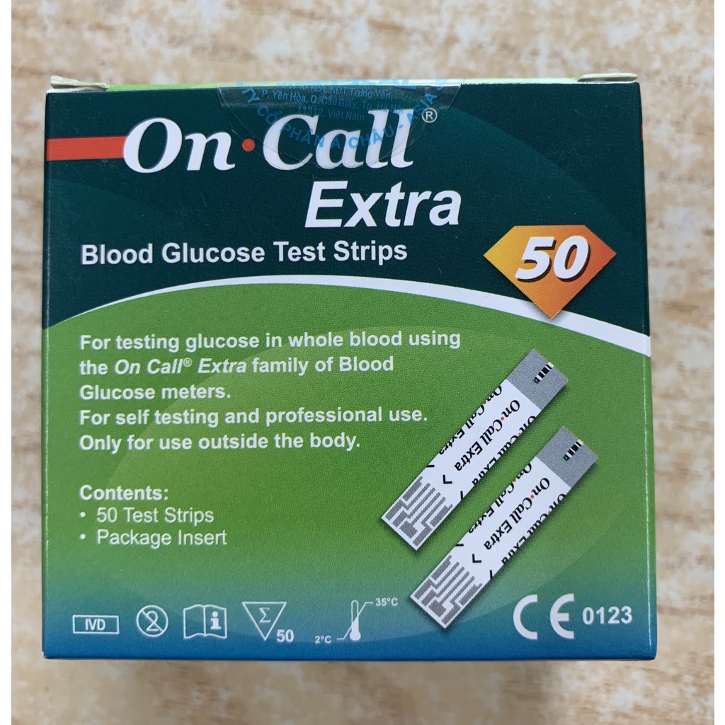 Que thử đường huyết Acon On-call extra (50 que/hộp hàng chính hãng)