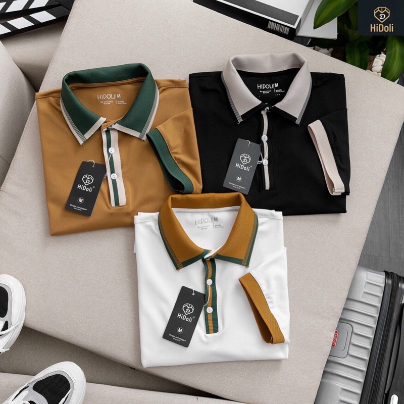 Áo thun polo nam có cổ phông nam ngắn tay vải cá sấu cotton cao cấp
