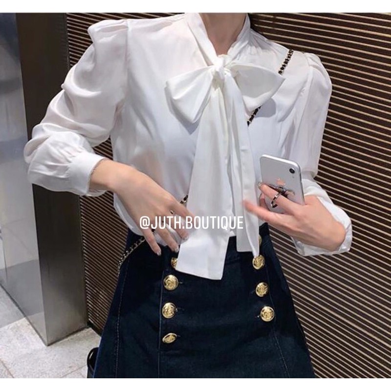 Hàng Mới Sơ Mi Trắng Cổ Thắt Nơ Đặt Ngay | BigBuy360 - bigbuy360.vn