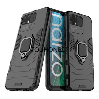 Ốp Điện Thoại Cứng Chống Sốc Có Vòng Đỡ Kim Loại Cho Casing Casing Oppo Realme Narzo 50A Case Realme Narzo 20 Pro Case Realme Narzo 30 Case Realme Narzo 30A Case Realme Narzo 50i Case Armor PC Shockproof Hard Cover Cases With Metal Ring Stand Phone Case