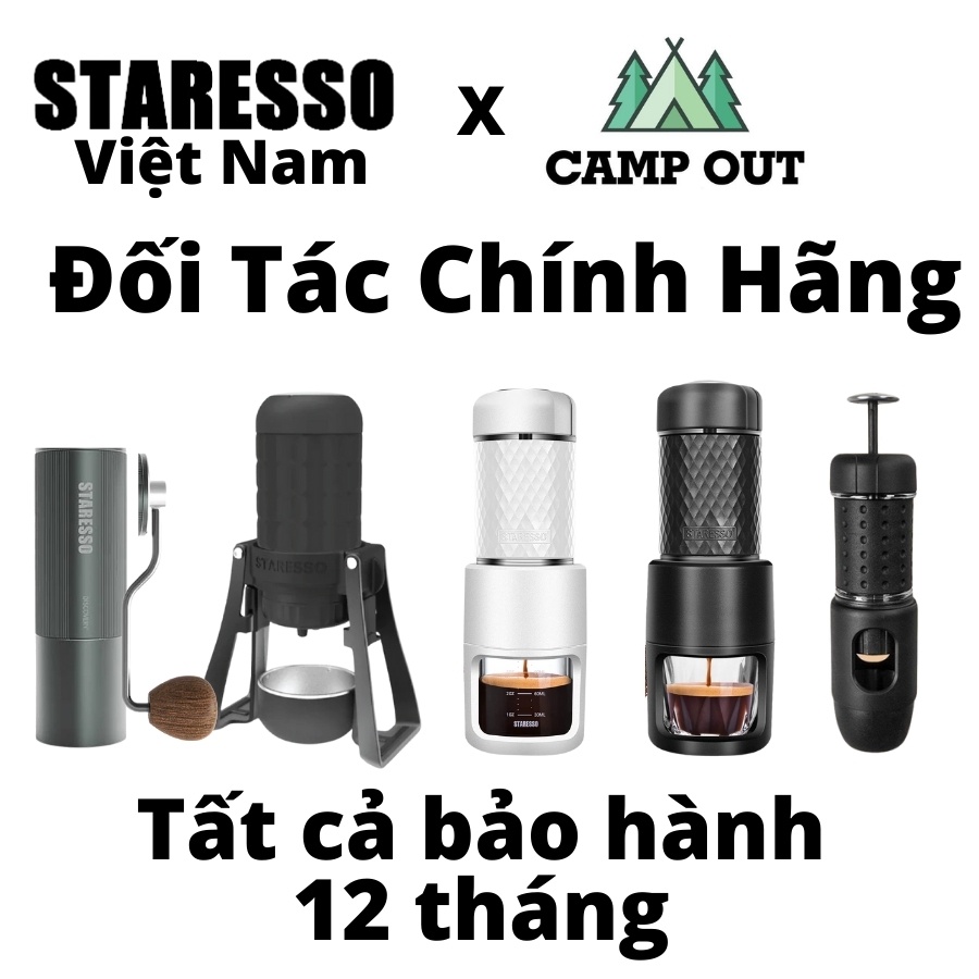 Máy pha cafe mini cầm tay Staresso campoutvn staresso mirage du lịch cắm trại máy pha cafe cầm tay TẶNG CAFE