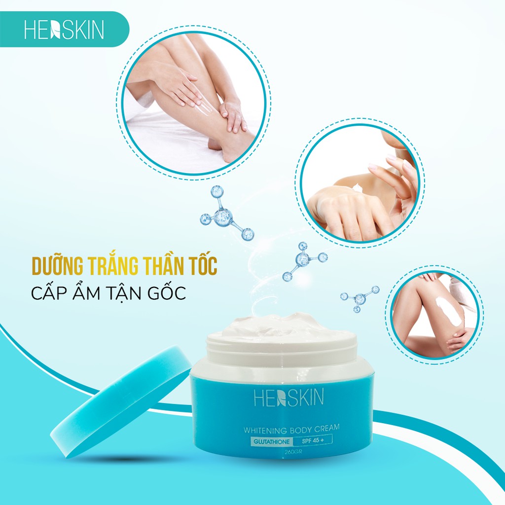 KEM DƯỠNG THỂ TRẮNG SÁNG NÂNG CƠ HERSKIN CHỐNG NẮNG VƯỢT TRỘI