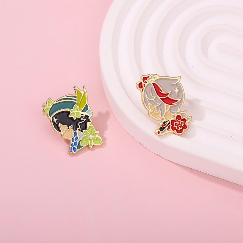 Trâm cài áo QIHE JEWELRY game Genshin Periphery làm quà tặng cho bạn bè