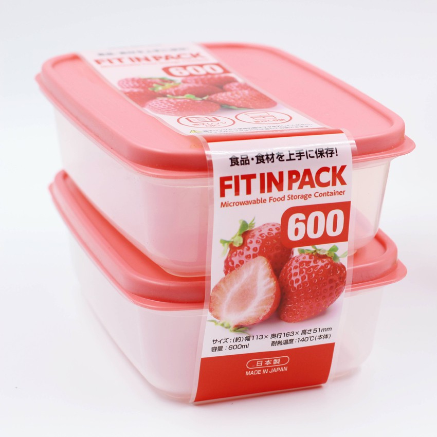Bộ 2 hộp nhựa nắp dẻo Sanada 600ml hàng Nhật sử dụng tốt với lò vi sóng | BigBuy360 - bigbuy360.vn