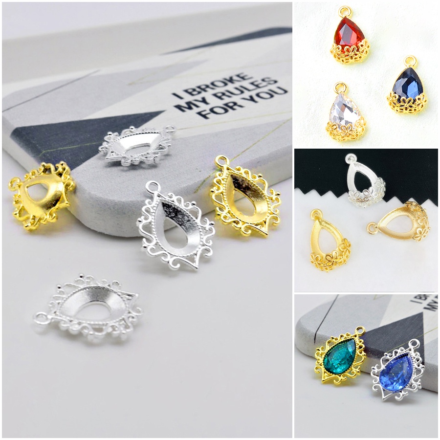 1 phiến đúc họa tiết treo hạ 10*14mm (không kèm hạt dán) nguyên liệu làm trâm làm trang sức cổ trang