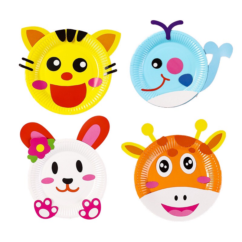 Đồ chơi thủ công DIY tạo hình hoạt hình trên đĩa cho bé