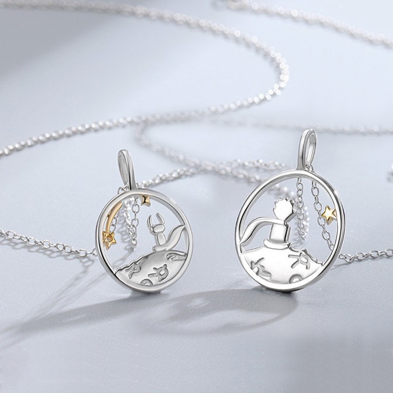 Vòng cổ Thiết Kế Hoạt Hình Hoàng Tử Bé/Cáo Cho Cặp Đôi Làm Quà Tặng Valentine