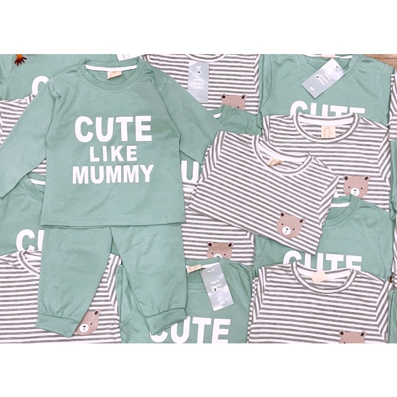 Set 2 bộ cotton CUTE dành cho bé