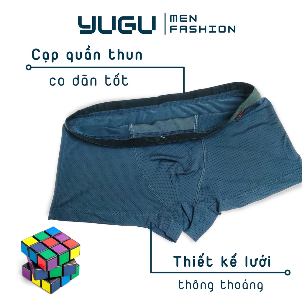 Quần sịp đùi nam JACKIES LH06 -YUGU- Quần lót nam boxer lưới cotton cao cấp Việt Nam mát lạnh 40kg-90kg,1 chiếc, che tên