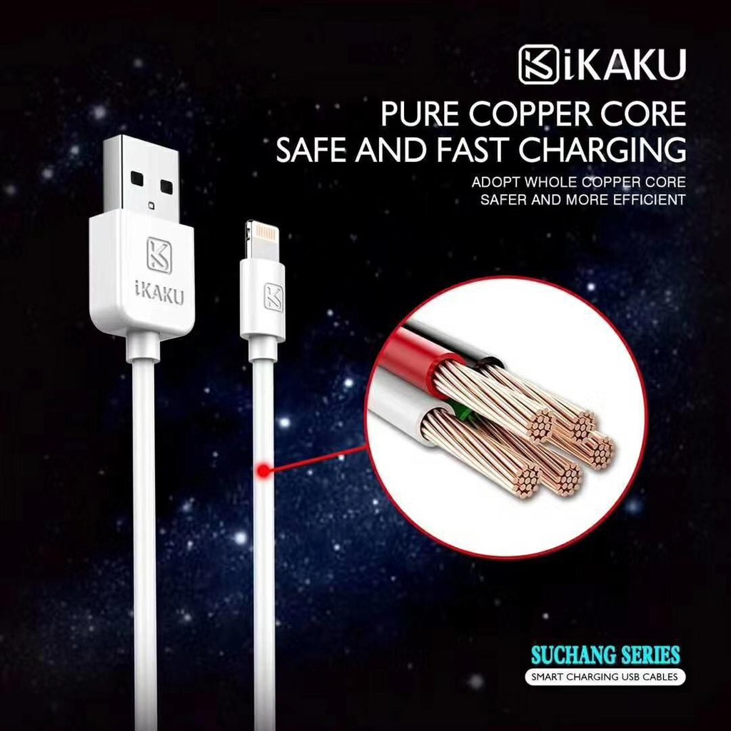 Cáp sạc chính hãng KAKU ⭐ FREE SHIP ⭐mã KSC 060 - iphone, sam sung (micro, tyceC)