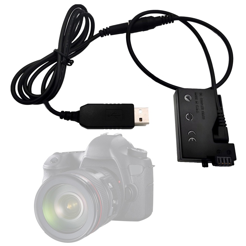 Dây Cáp Ổ Đĩa USB 5V ACK-E8 DR-E8 LP-E8 Cho LP E8 DC Grip for 550D 600D 650D 700D T2i X4 X5 X6i