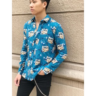 Áo Sơ Mi Nam Dài Tay TOUCHME Hawai Blue Shirt
