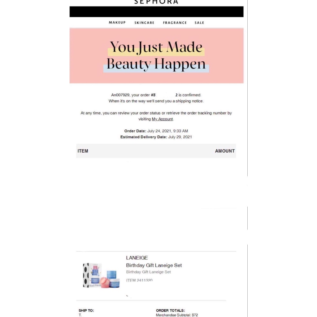 Set laneige 3 món dưỡng ẩm Sephora Beauty Insider mask môi mask ngủ kem dưỡng