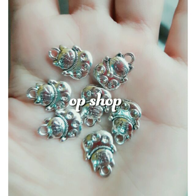 Mặt xi bạc mèo thần tài