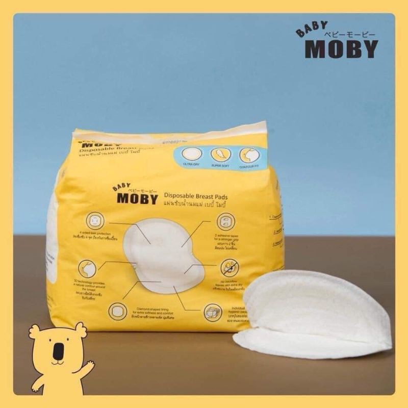 Thấm Sữa Moby Thái Lan Cho Mẹ Bầu 60 Miếng