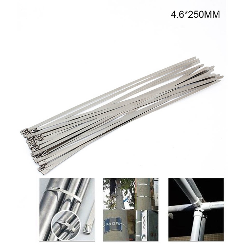 Dây Cáp Khóa Zip Bằng Thép Không Gỉ Cho Ống Xả